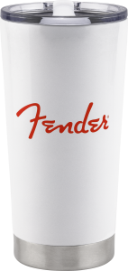 917-0000-024 Fender® Red Spaghetti Logo 20oz Tumbler White 9170000024